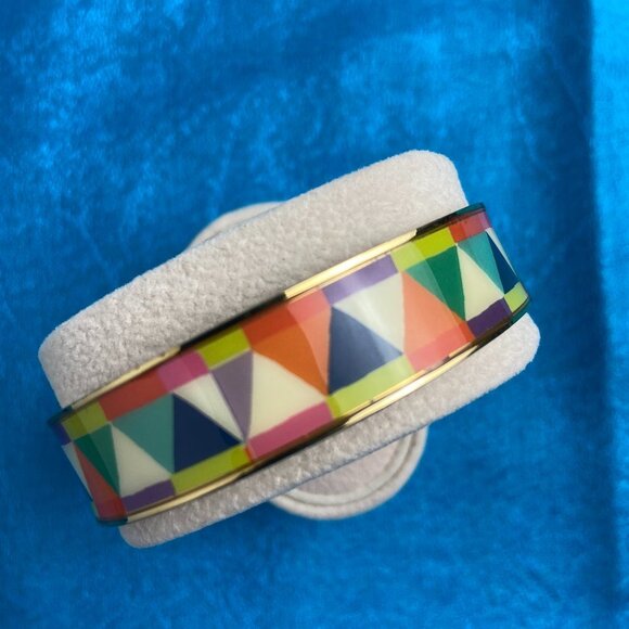 Kate Spade Bangle Bracelet Goldtone/ Mix Enamel - Picture 1 of 4